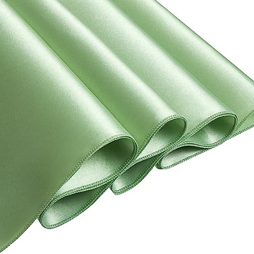 1 Pack Satin Table Cover Rectangle Silkly 84" x 60" (Rectangular) Sage Green
