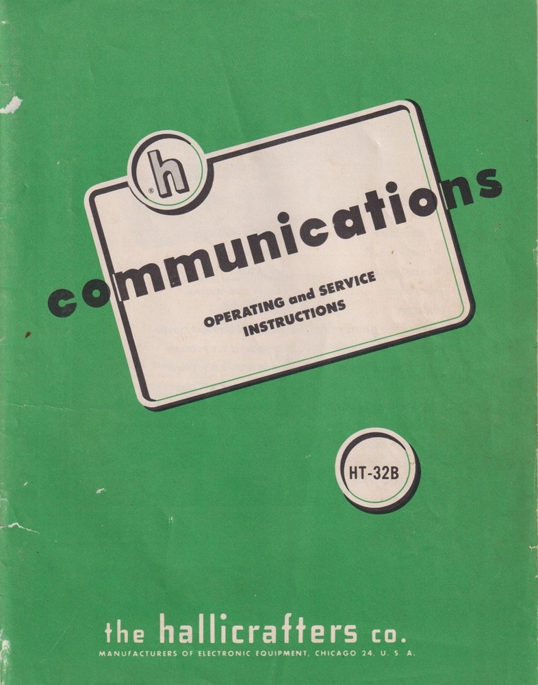 HALLICRAFTERS HT-32B TRANSMITTER OPERATING AND SERVICE MANUAL