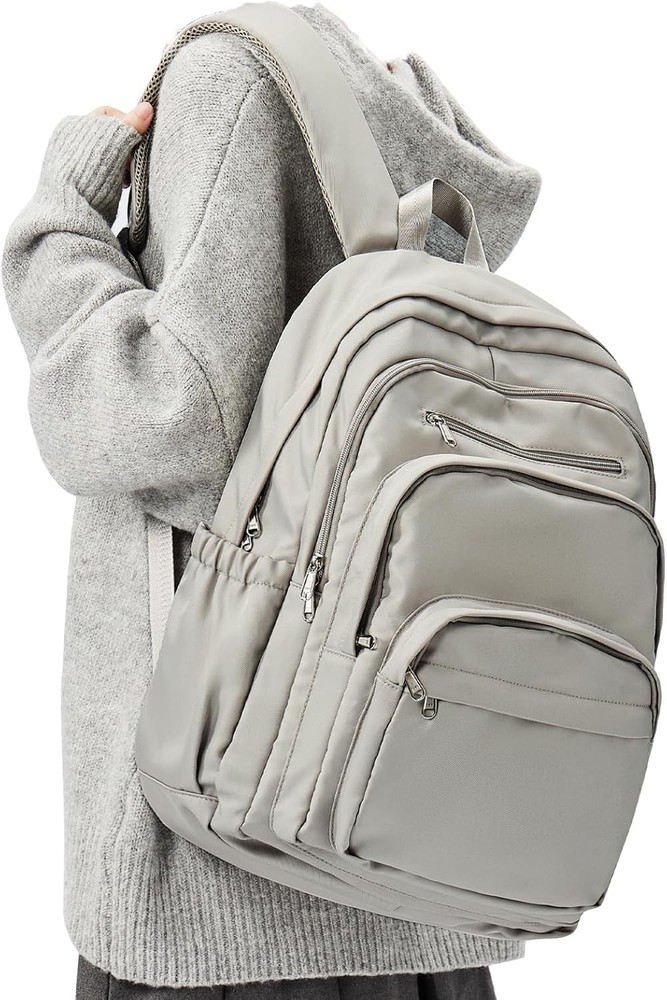 Lightweight Casual MultiPocket High School College Daypack Backpack Brown