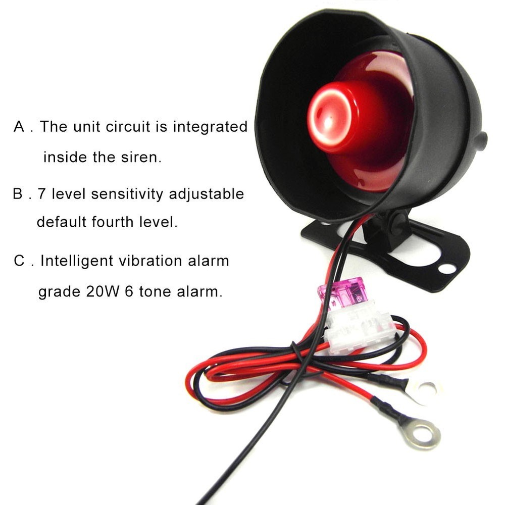 Car Remote Keyless Entry Vibration Alarm Security System W/2 Remote Control Kit