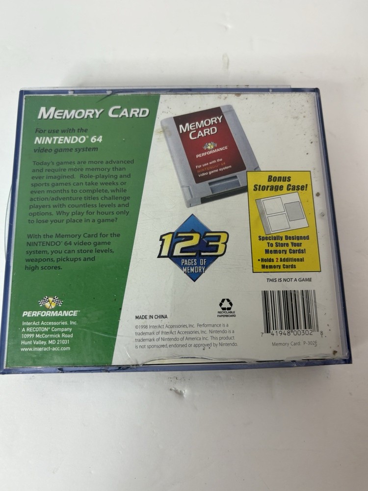 N64 Memory Card With Case