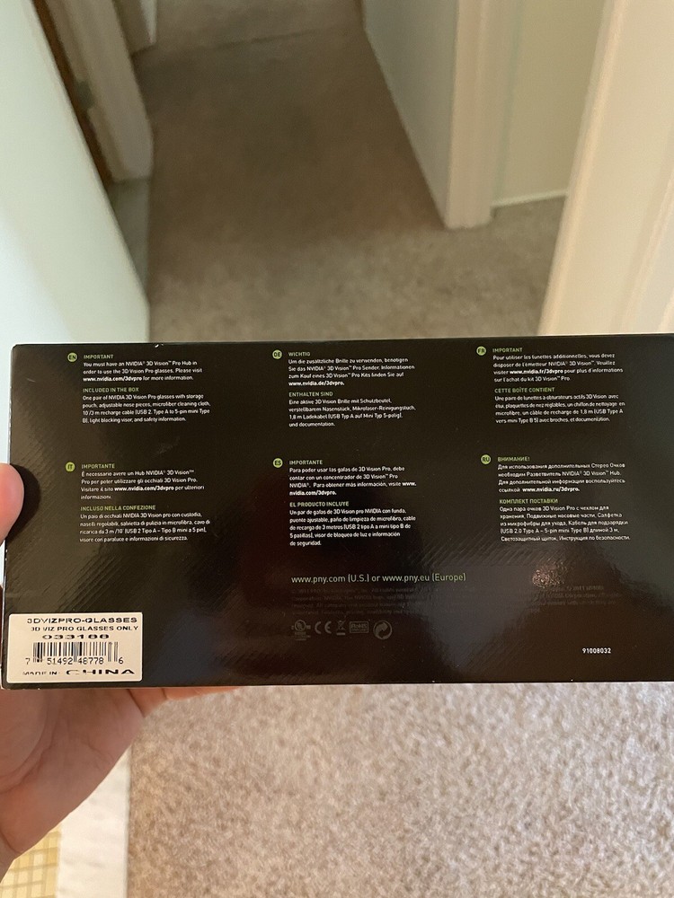 NVidia 3D Vision Wireless Glasses, New In Box!