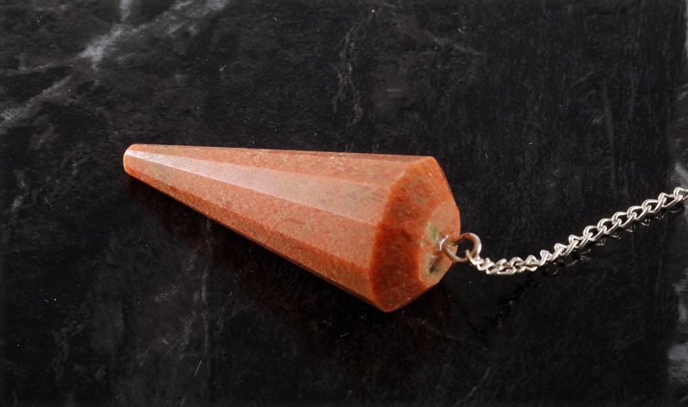 Pendulum Orange Aventurine Stone Comes Assorted Divining Spell Casting Reiki