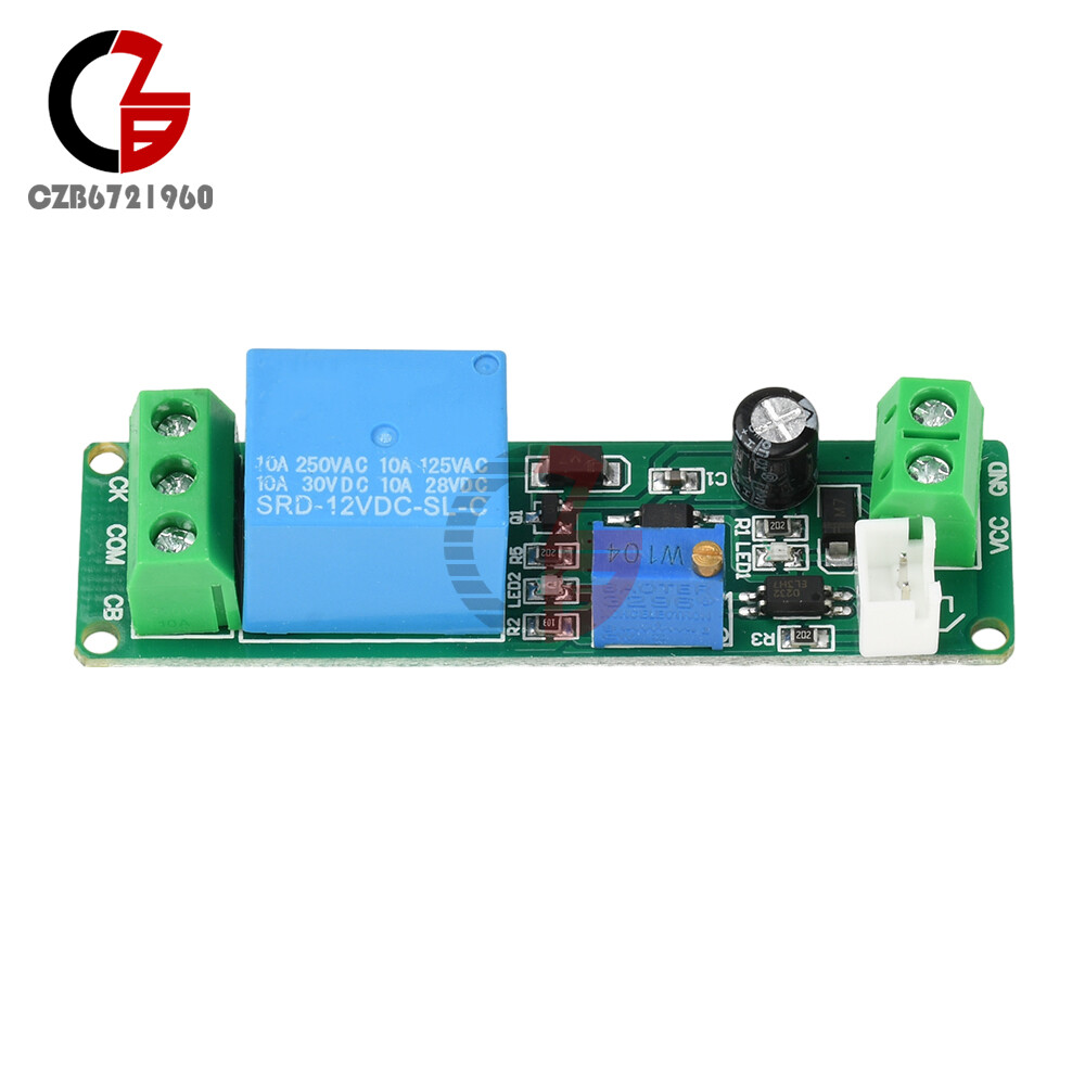 DC 5V-12V Adjustable Timer Delay Turn OFF Module Timing Relay Time Switch 1~10s