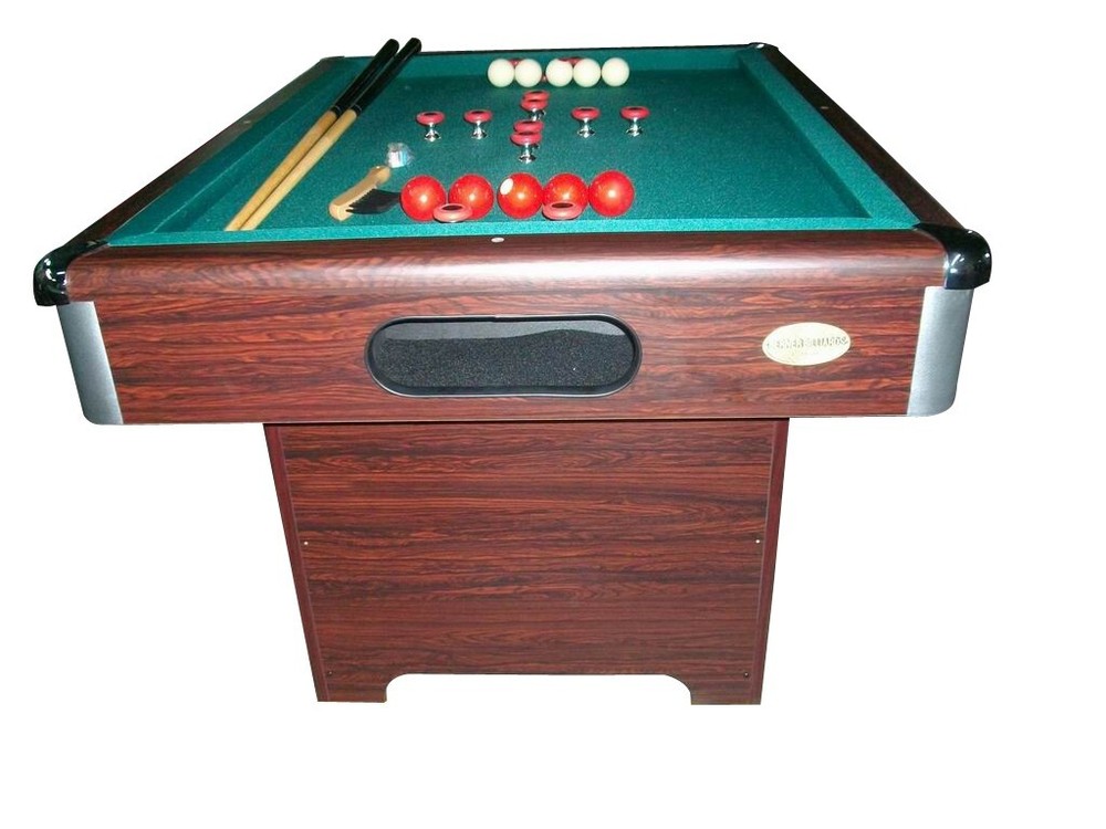 SLATE RECTANGULAR BUMPER POOL GAME TABLE in WALNUT by BERNER BILLIARDS~BRAND NEW