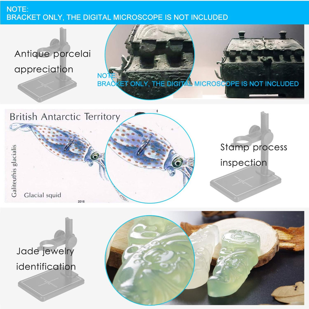 Microscope Stand, Mini Digital Microscope Stand Magnifier Camera up and down Adj