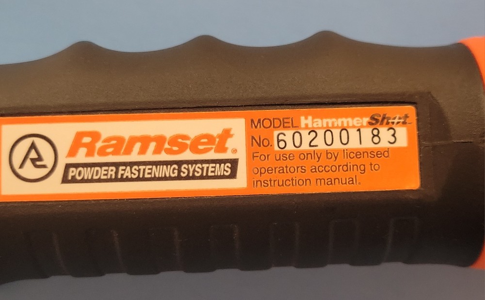RAMSET HAMMERSHOT 0.22 CALIBER SINGLE SHOT TOOL