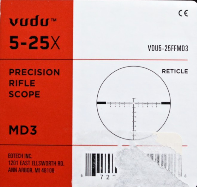 EOTech 5-25x50mm VDU5-25FFTR3 Rifle Scope - Black