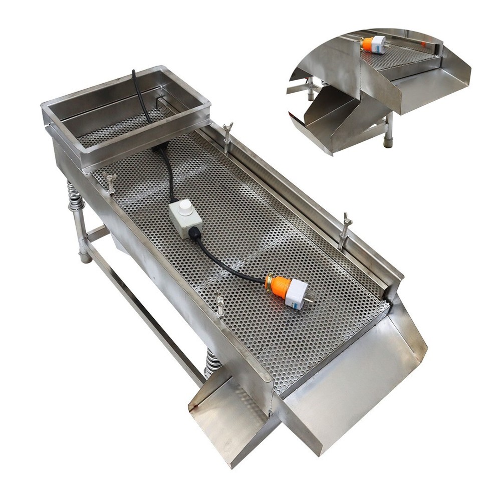 Stainless Steel Linear Vibrating Screen Single Layer 5mm Sifter Sieve Shaker