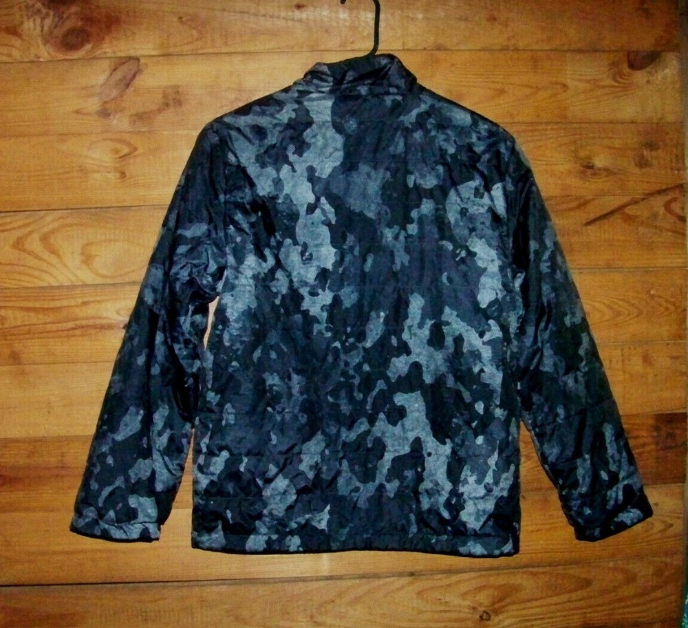 Boys Black & Gray Camo Coat Size 14/16 EUC!!!