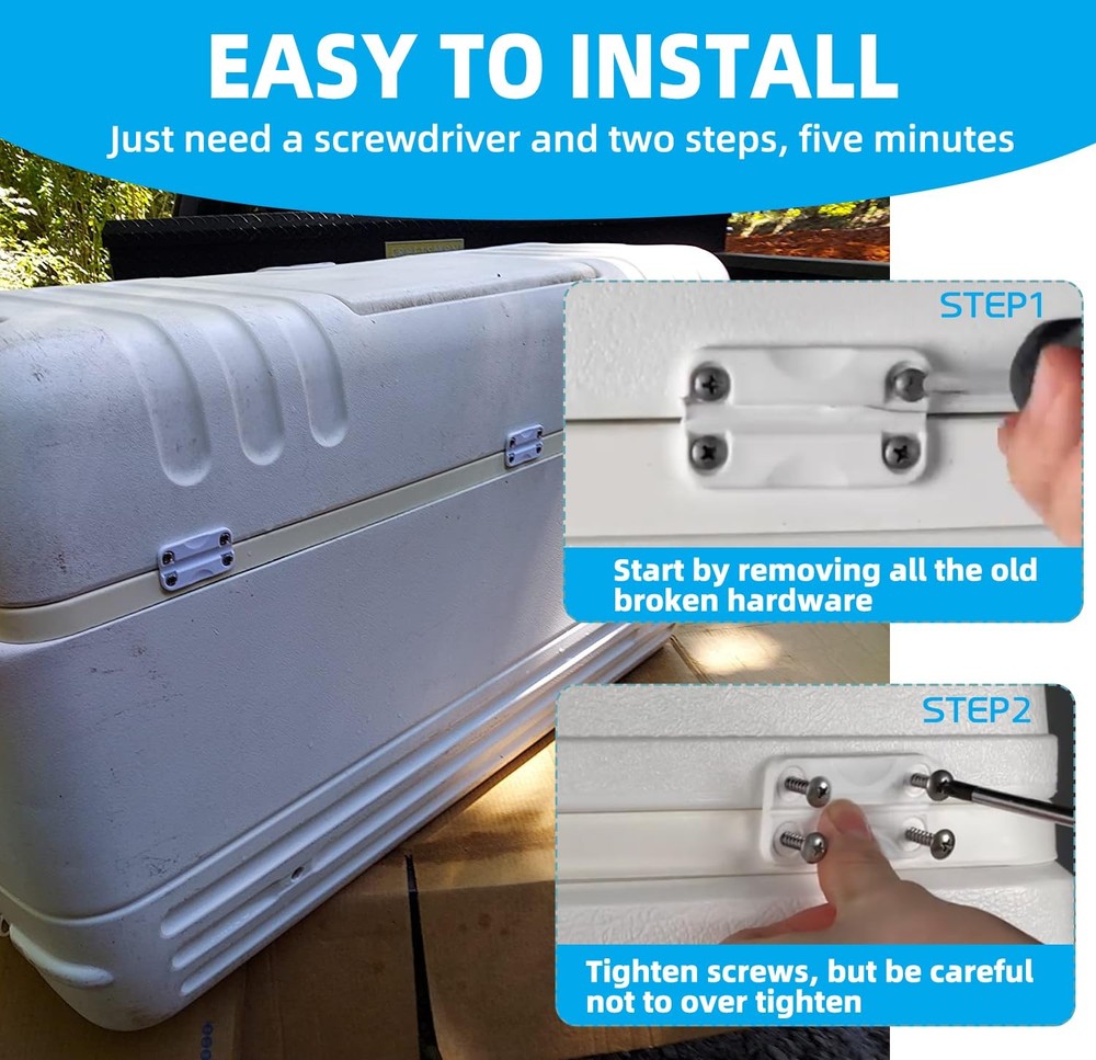 Cooler Plastic Hinges and Screws for Igloo,High Intensity Cooler Plastic Hing...