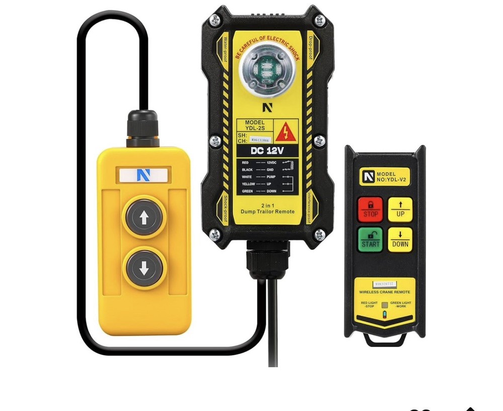 NEWTRY 2 in 1 Crane Remote, 12V Wireless  Control Station