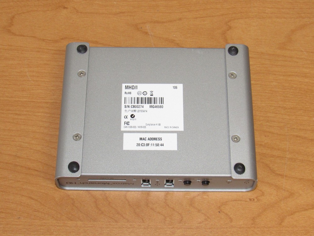 Matrox Monarch HD Video Streaming & Recording Device - MHD/I - UNTESTED