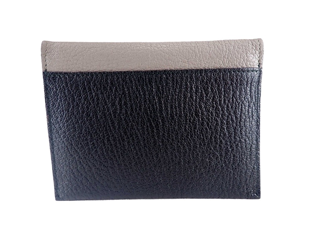 MIUMIU Card Holder Black Gray Bicolor