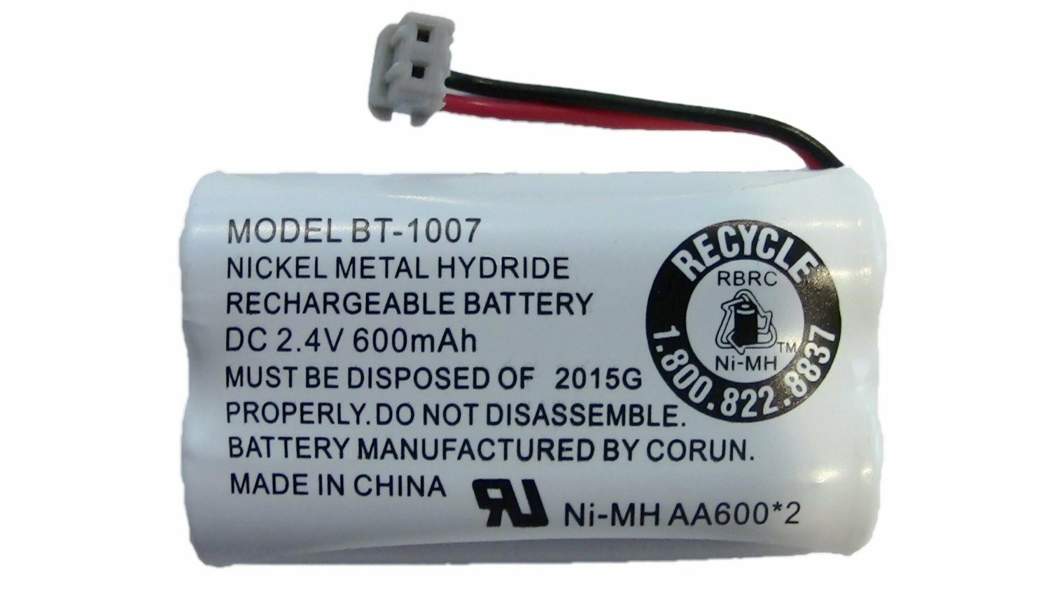 NEW! Genuine Uniden BT-1007 BT1007 Rechargeable Cordless Phone Battery (2-Pack)