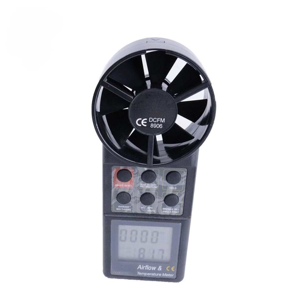 AZ8906 Digital Anemometer Multifunctional Air Flow Tester Temperature Meter