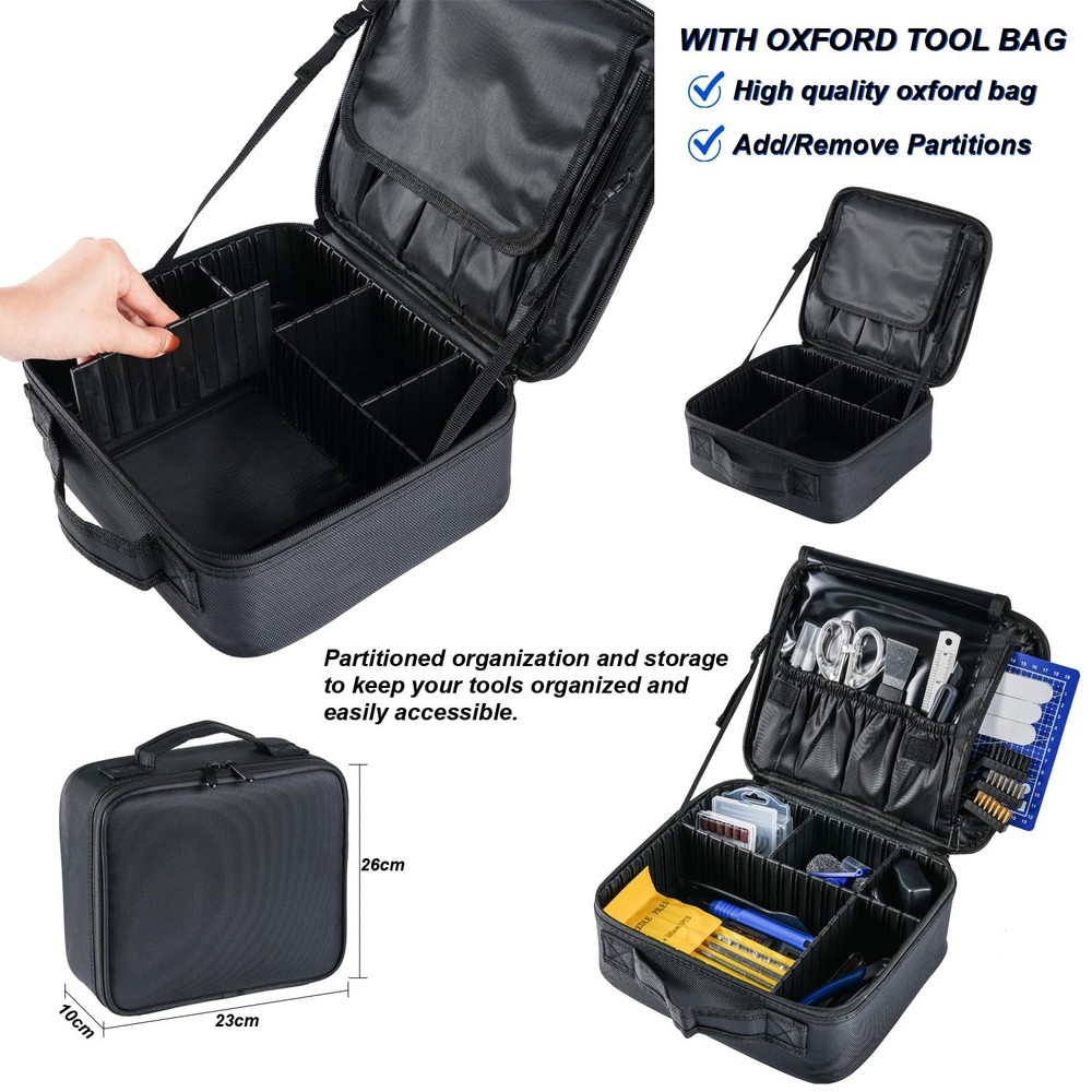 124Pcs 3D Printing Accessory Tools W/ Tool Bag 3D Printer Modeler Basic Tools