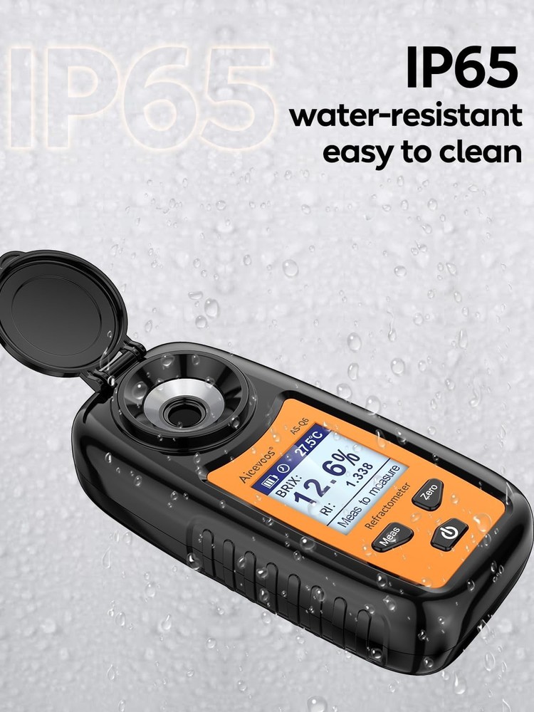 Portable Digital Brix Refractometer: 0-35% Range, Easy Clean & Durable Design