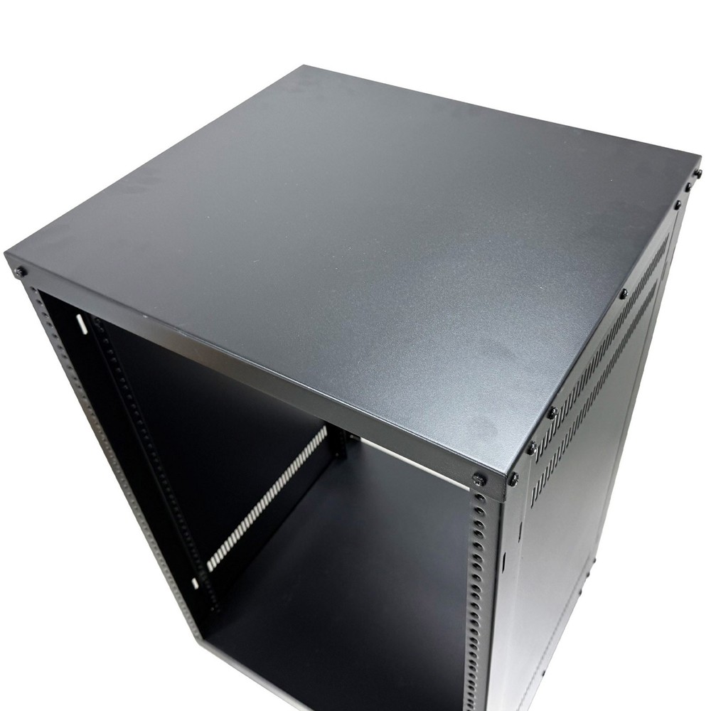 12U Open Frame Server Rack with 4 Casters Mobile Under-Desk Server Stand