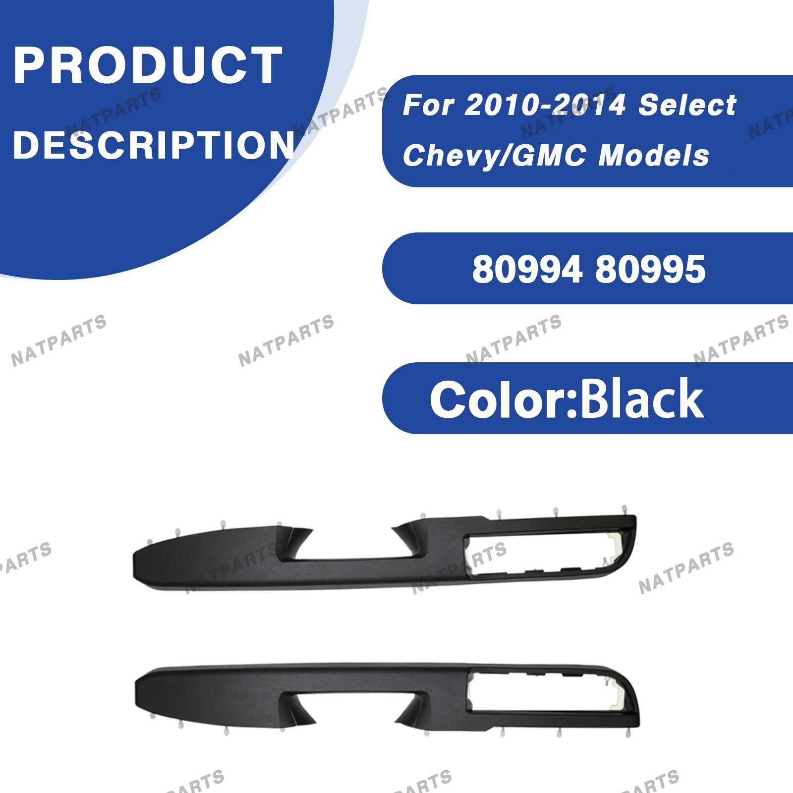 Front Pair Door Armrest Handle for 10-14 Select Chevrolet/GMC Models80994