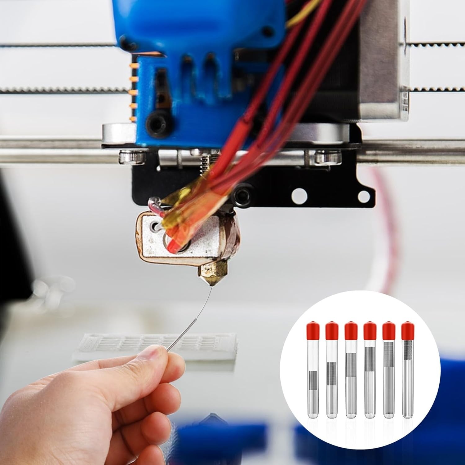 60 Pieces 3D Printer Nozzle Cleaning Kit,Stainless Steel Cleaning...