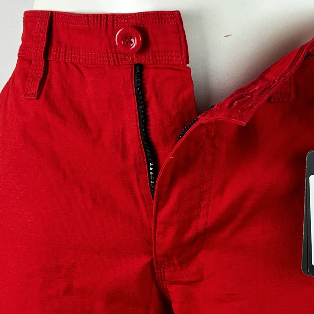 ARMANI EXCHANGE Utility Pockets Cotton Cargo Shorts Red NWT