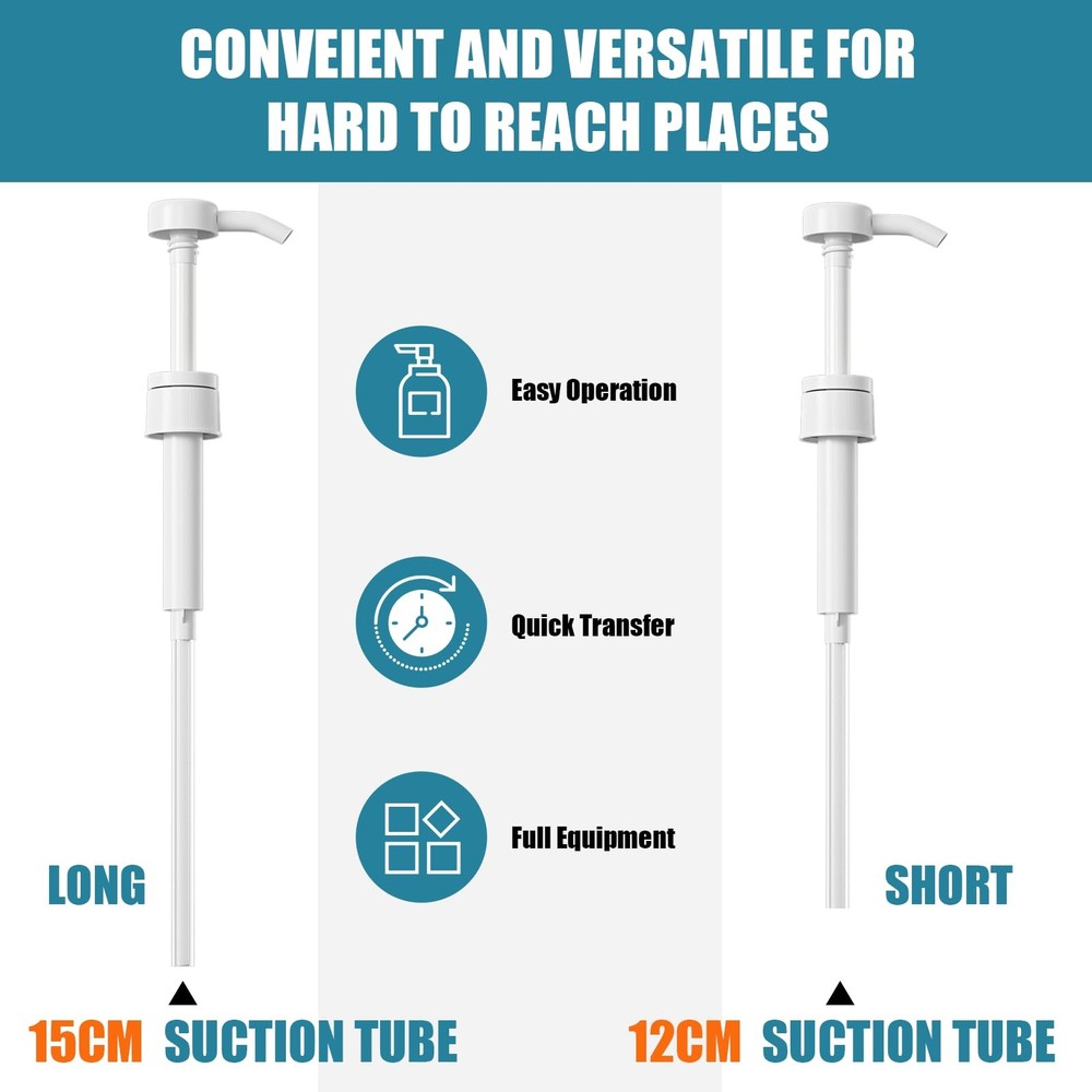 Fluid Pump for Standard Quart Bottles - 2Pack-28mm 8cc Per Pump Stroke，transm...