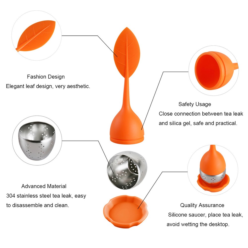 Tea Infuser Loose Tea Leaf Strainer Herbal Spice Silicone Filter Diffuser