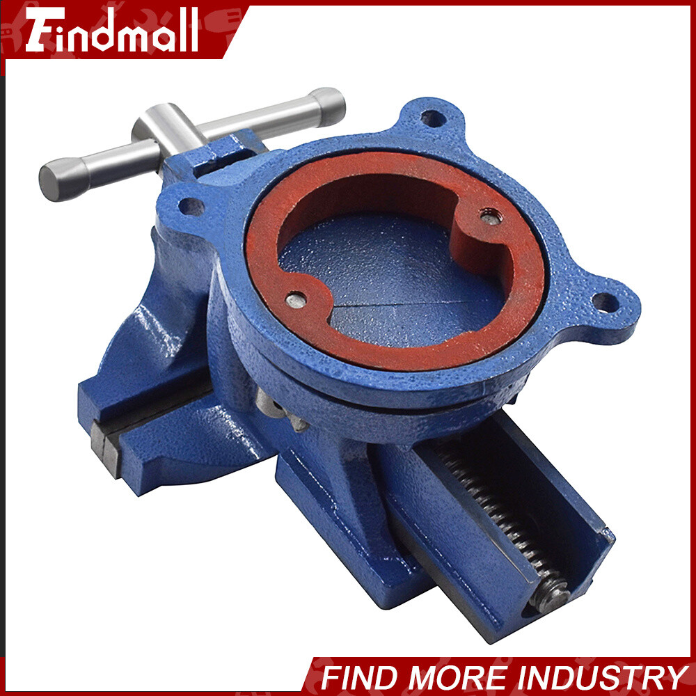 Findmall 5" Bench Vise with Anvil Swivel Locking Base Table Top Clamp Heavy Vice