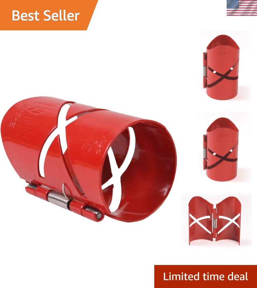 Professional 2.38" Pipe Cutting Guide with Spring-Loaded Hinge for Accuracy