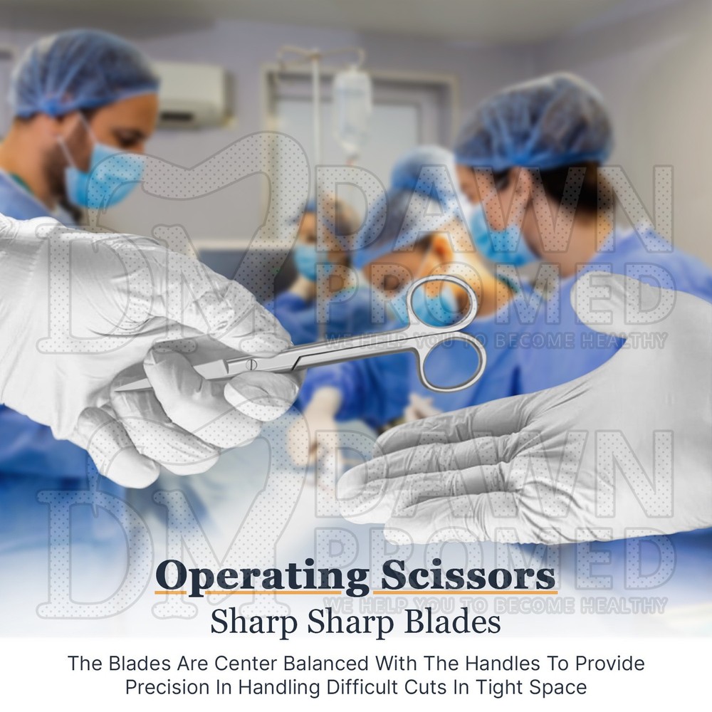 Operating Scissors 5.5" Straight Sharp Sharp Round Pattern Surgical Instruments