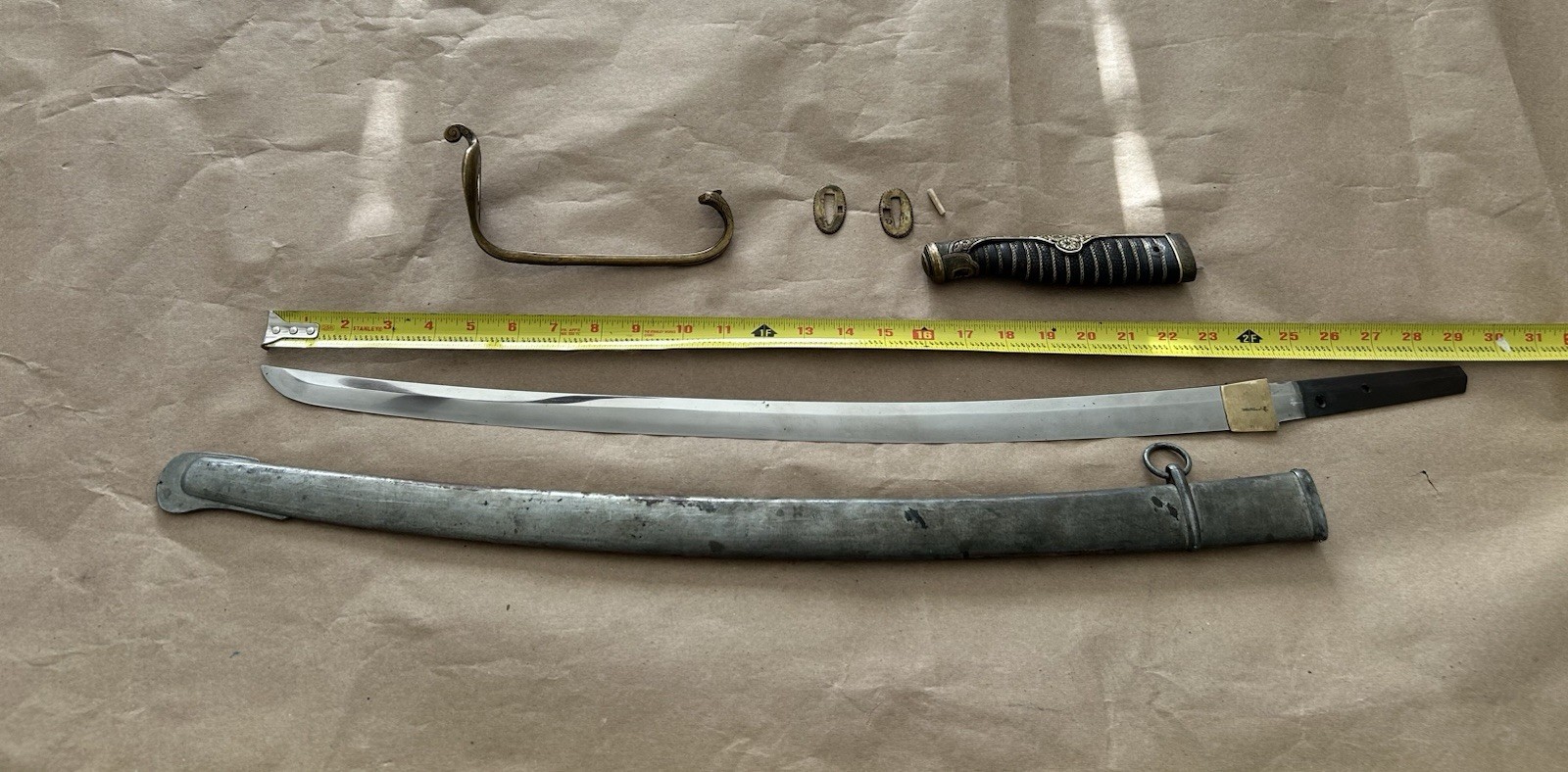 RUSSO JAPANESE OFFICERS SAMURAI SWORD SIGNED