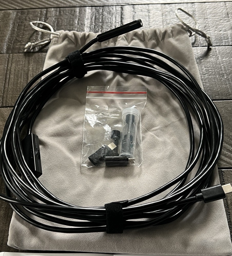 Inspection Camera 6 LED 1920p  App- IOS/Android Endoscope Borescope Working EUC