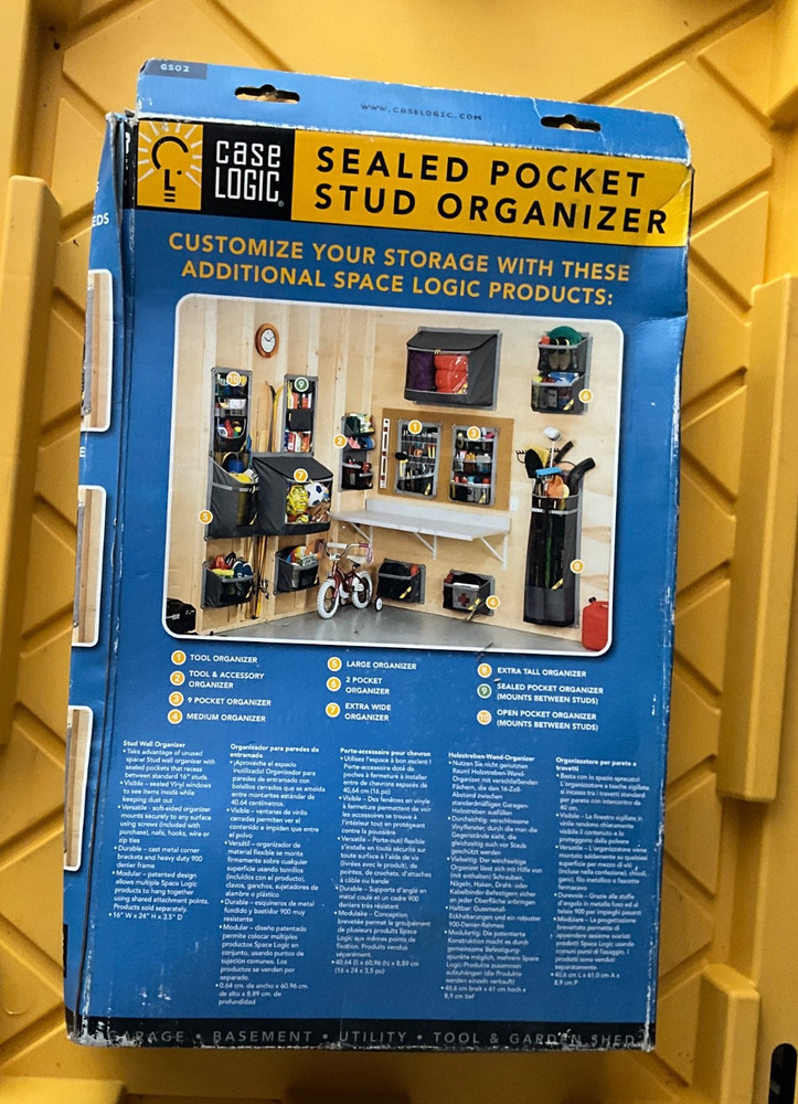 Case Logic Space Logic Organizer Garage Stud Wall Organizer #GS02