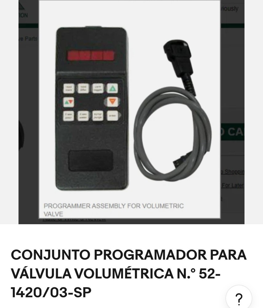 PROGRAMMER ASSEMBLY FOR VOLUMETRIC VALVE # 52-1420/03-SP