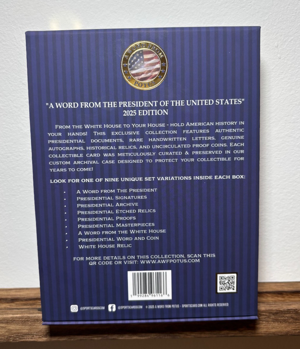 Ronald Reagan /60 Handwritten Word & Coin '25 A Word From The President Case Hit