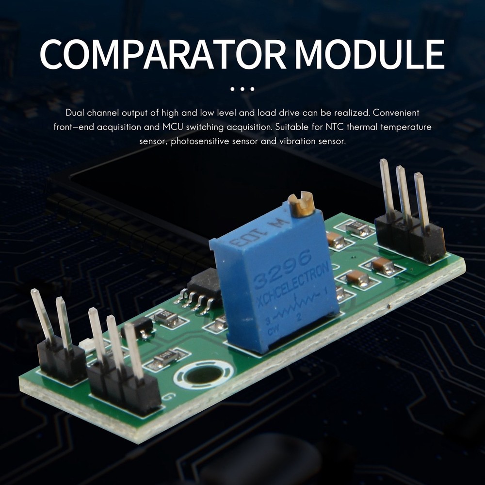 3Pcs LM393 3.5-24V Voltage Comparator Module with LED Indicator High Level4264