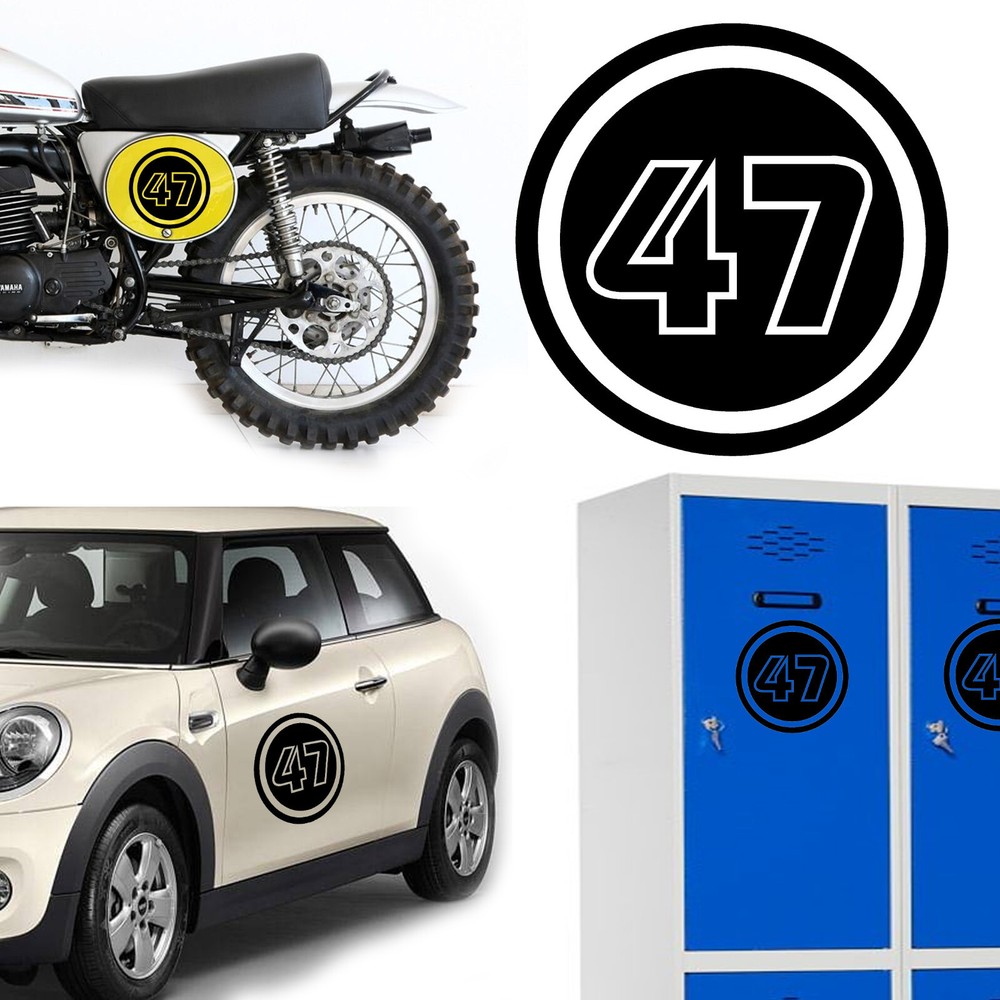 Number 47 v02 Sticker Vinyl