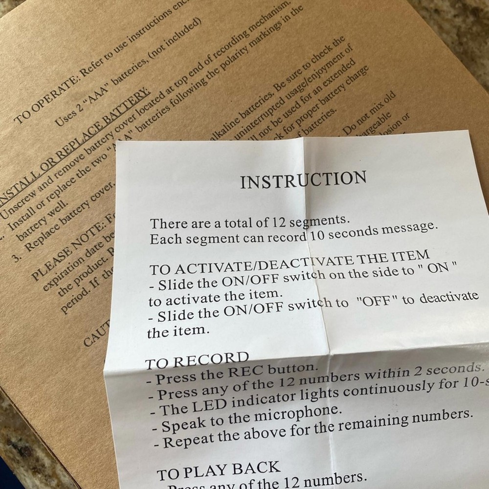 Lifestyle Solutions Voice Recording Message Book