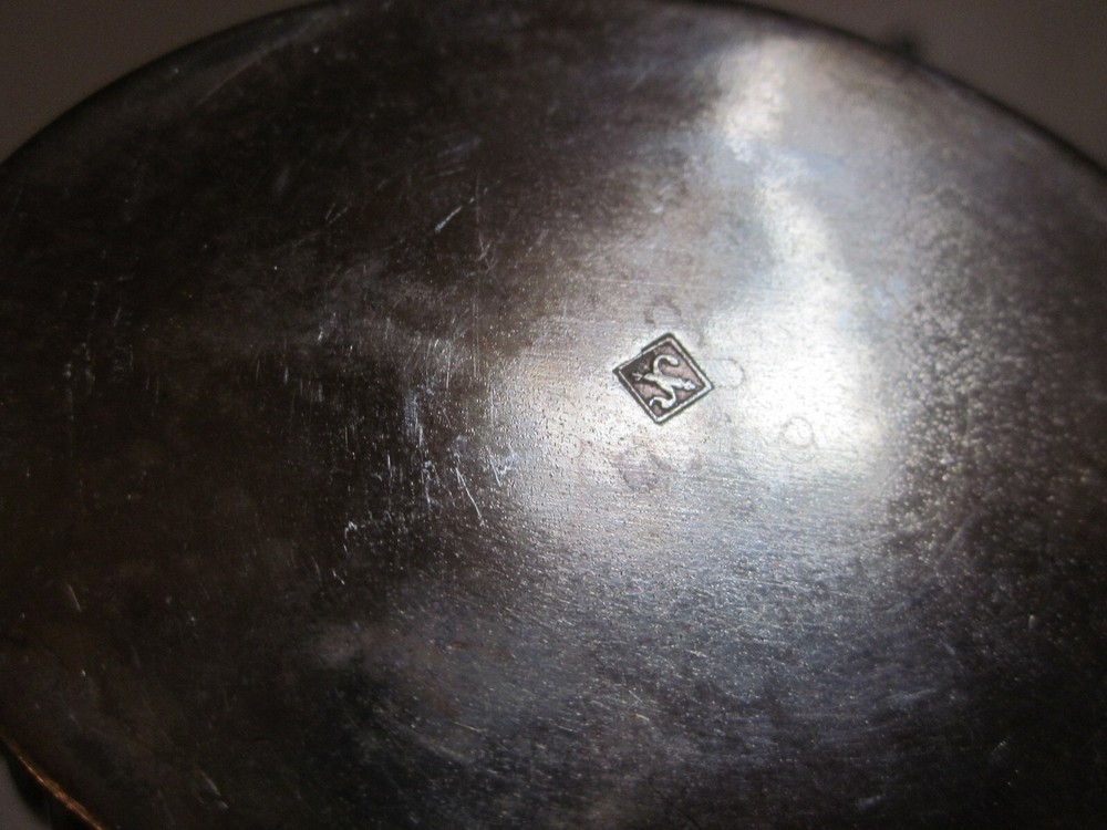 VINTAGE ALPACCA SILVER PLATE ART DECO STYLE SUGAR AND CREAMER SET SUGAR 7-1/2" W