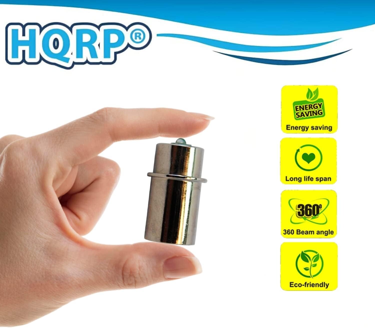 HQRP LED Upgrade Bulb for Maglite Cell Flashlight 2C 3C 2D 3D D30113730000