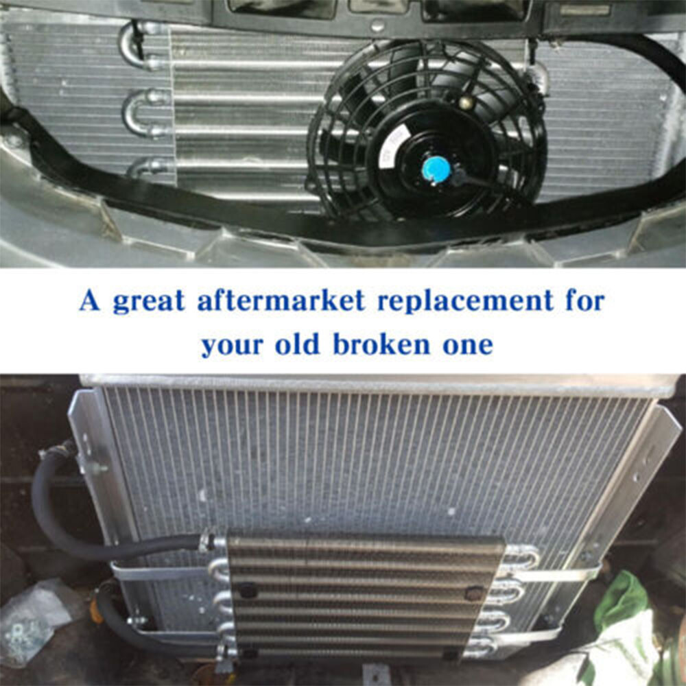 6 Rows Universal Aluminum Remote Transmission Oil Cooler Radiator Converter Kit
