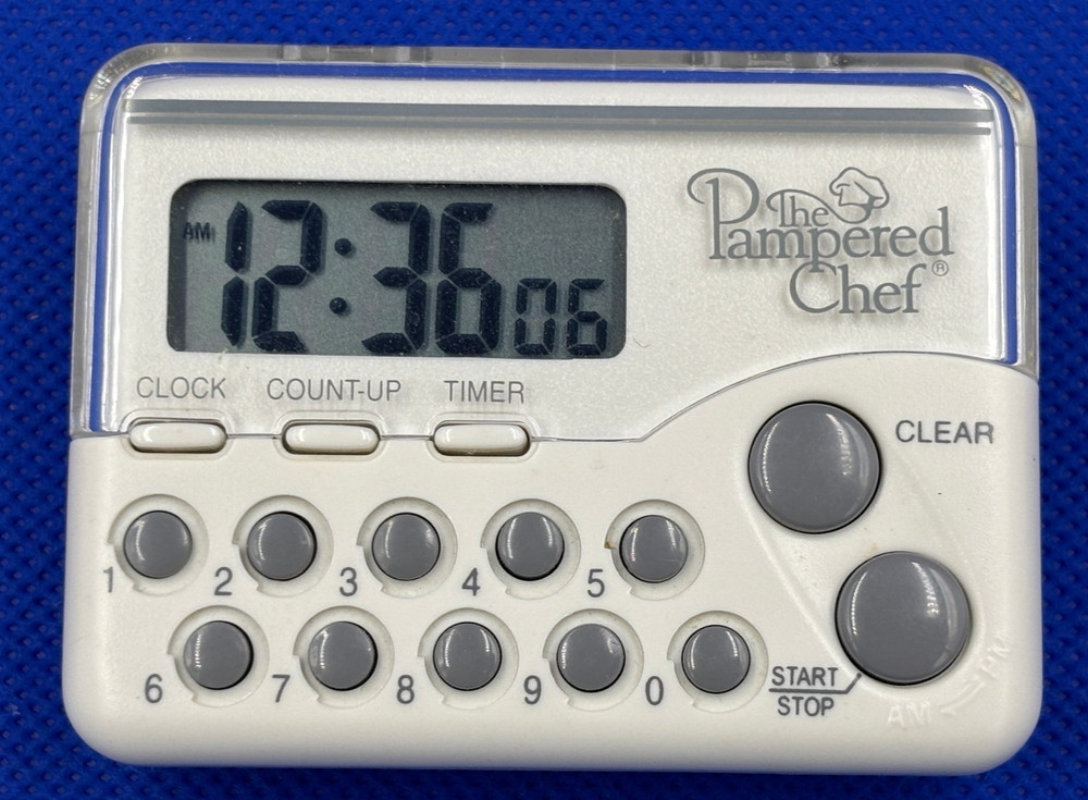 Pampered Chef Clock Timer #1900 Magnetic Clip / Stand – Works!