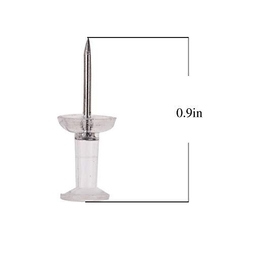 200 Pcs Clear Push Pins Suitable for Cork Board, Wall, Office, School