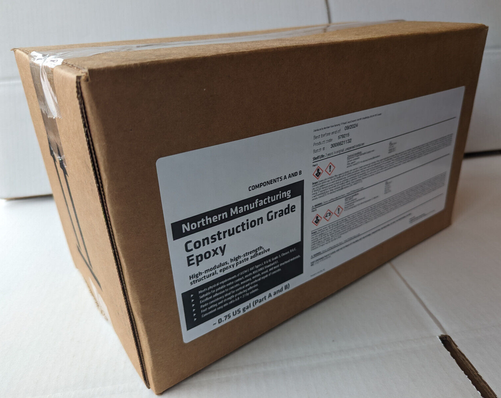 Construction Grade Epoxy paste adhesive Northern MFG 579215 components A B