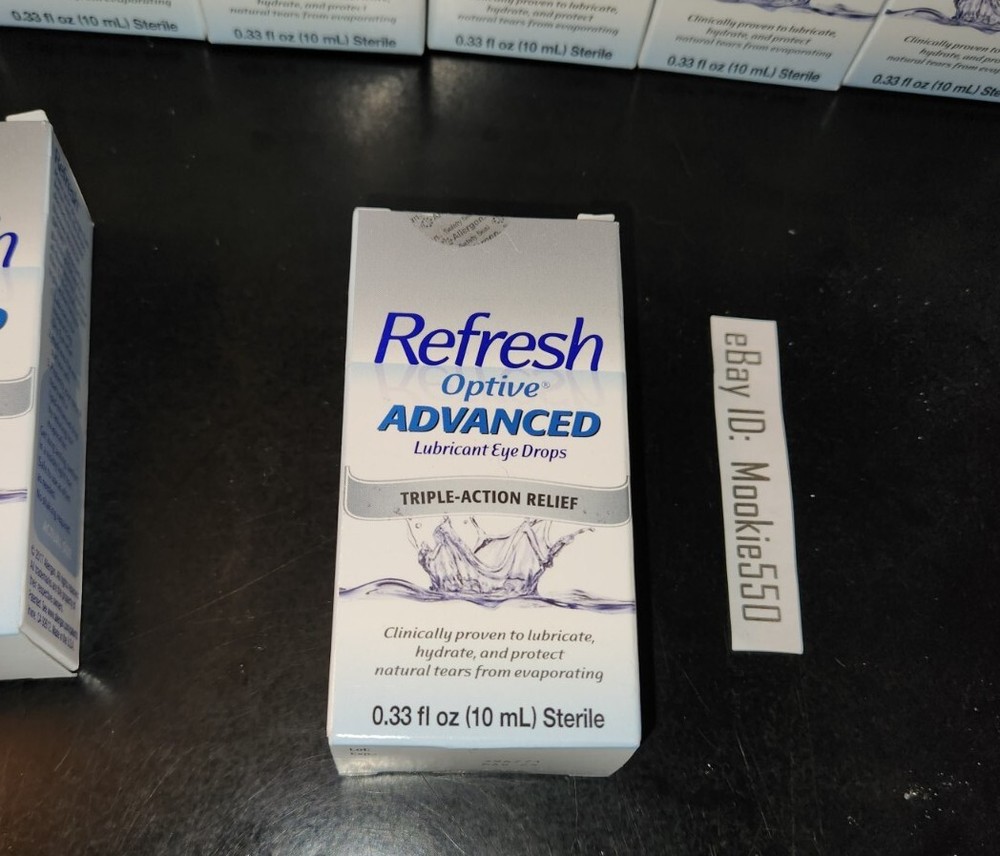 EXP 03/2025+! 5 Lot Refresh OPTIVE ADVANCED 0.33oz 10mL Eye Drops