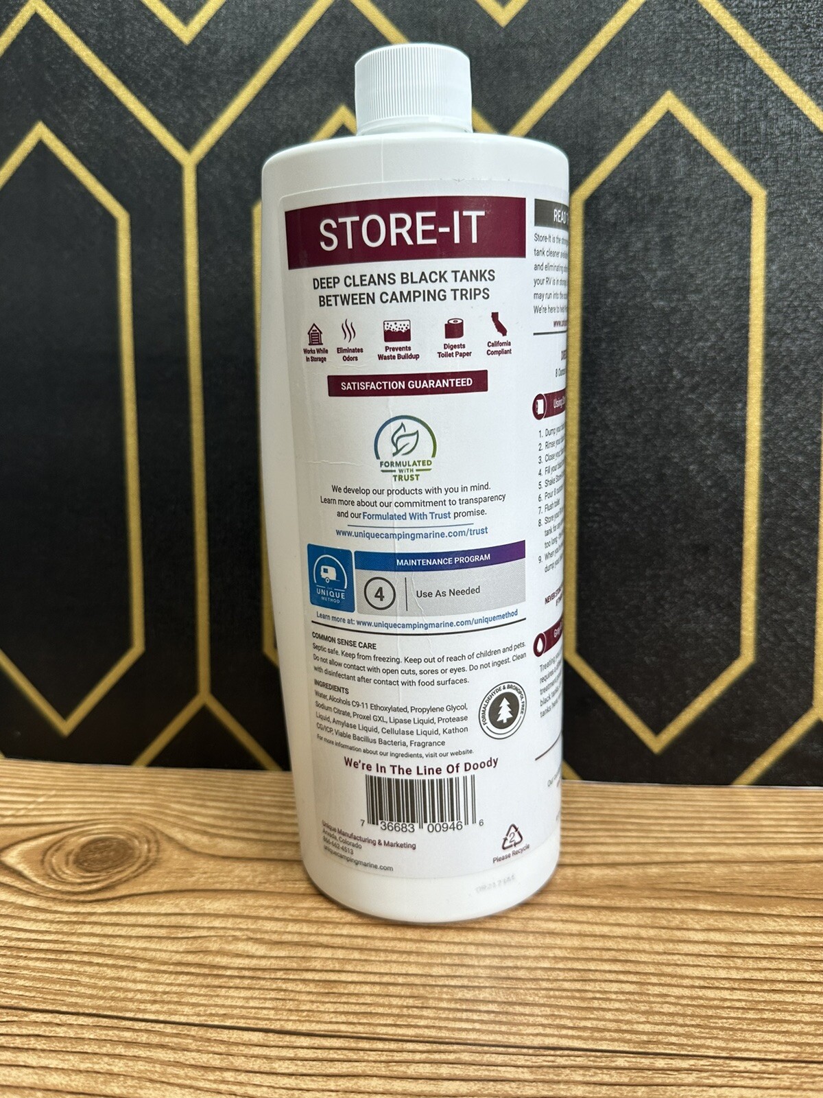 Unique Store-It RV Black Tank Storage Treatment. Cleans While Storing Your RV