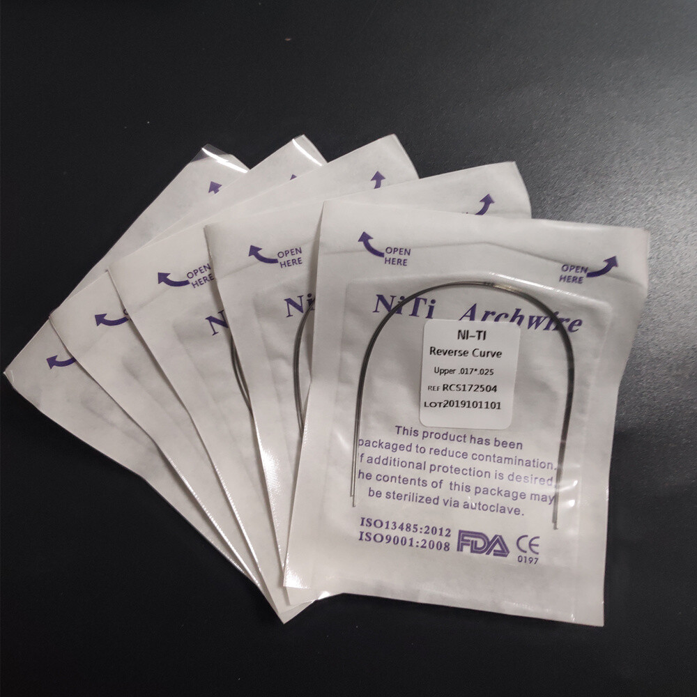 20Pack Dental Orthodontic Reverse Curve Arch Wire Niti Super Elastic Rectangular