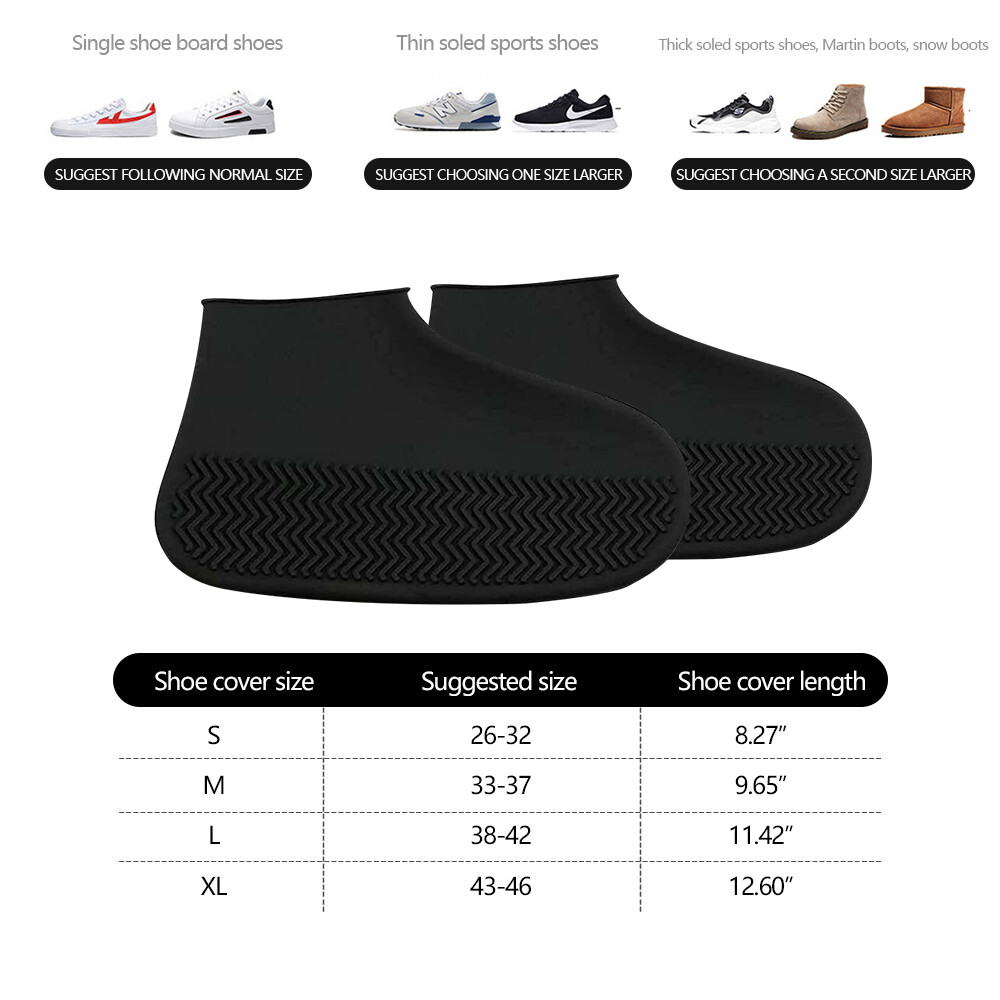 Anti-Slip Silicone Rain Shoe Covers Reusable Waterproof Shoes Cover Protector US