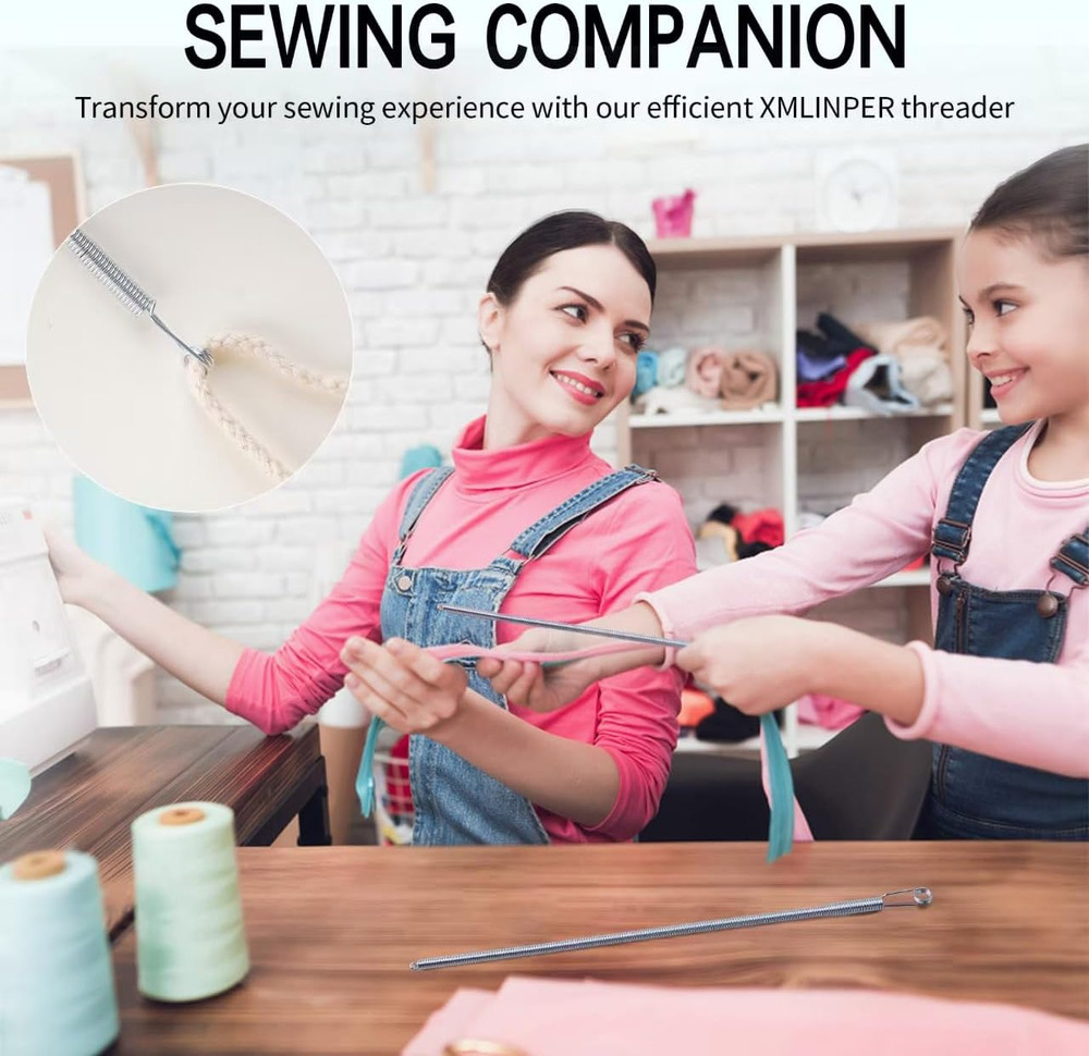 5PCS Spring Drawstring Threader Tool-Rope Threader Clip for Drawstring Replaceme